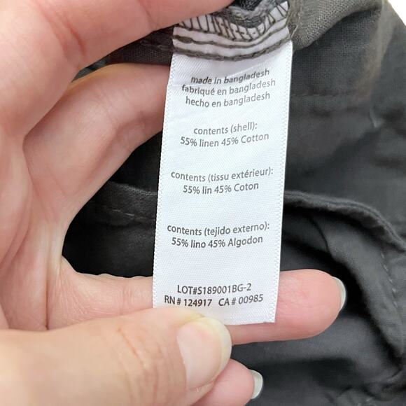 Onia Men’s Linen Blend Pants XL Straight Leg Gray Beach Boho Vacation Casual - Picture 9 of 10